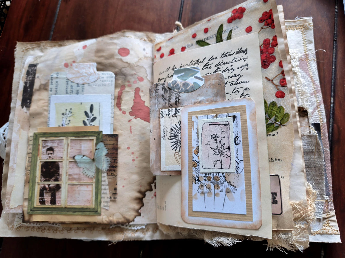 Junk Journal handmade art Vintage Style Art Book shabby chic