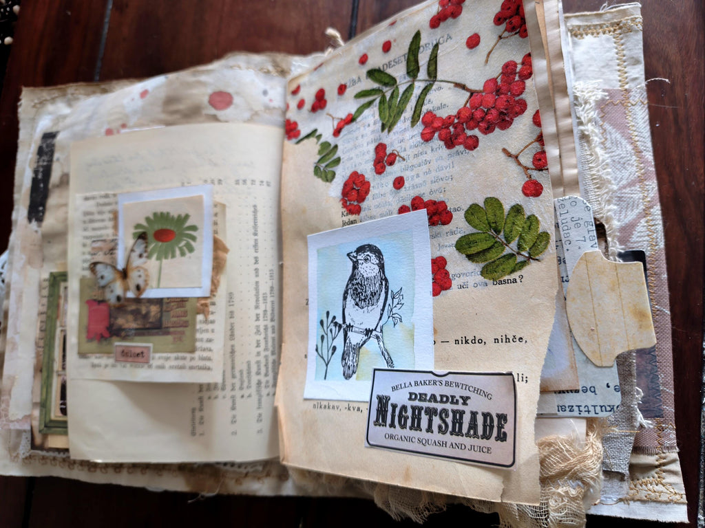 Junk Journal handmade art Vintage Style Art Book shabby chic