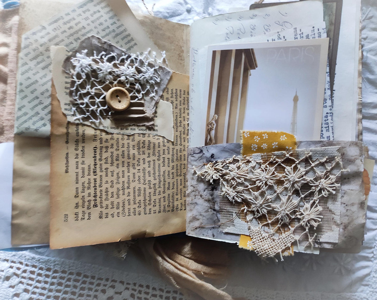 Love — Handmade Linen & Lace Artist Book