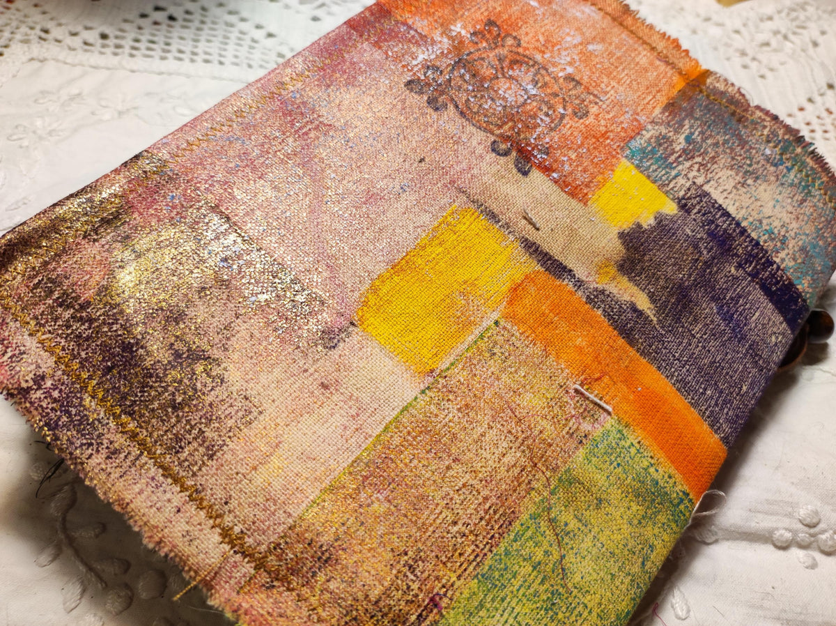 Junk journal, blank bohemian art book, diary