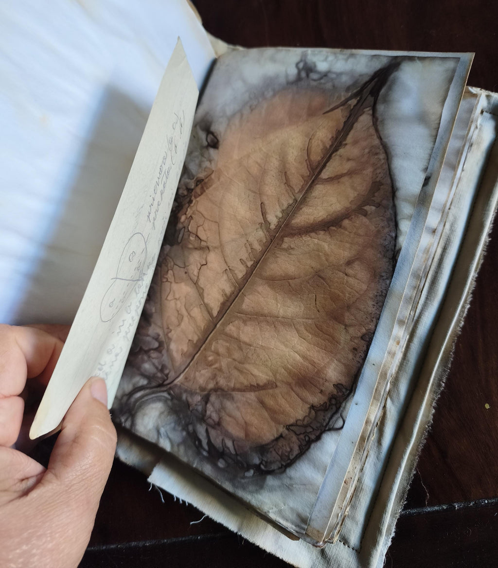 SOLD — Handmade Linen Lace Art Journal, Mixed Media Diary (21cmX19cm)
