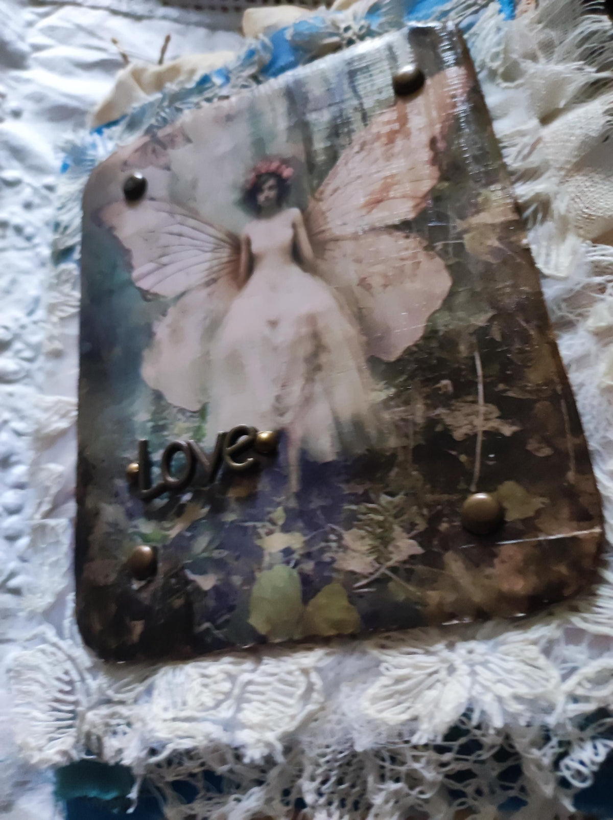 Love — Handmade Linen & Lace Artist Book