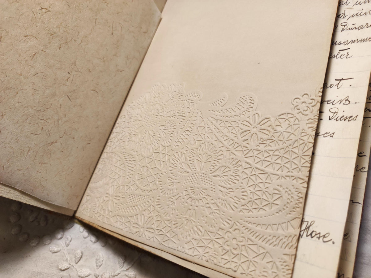 Junk journal, blank bohemian art book, diary