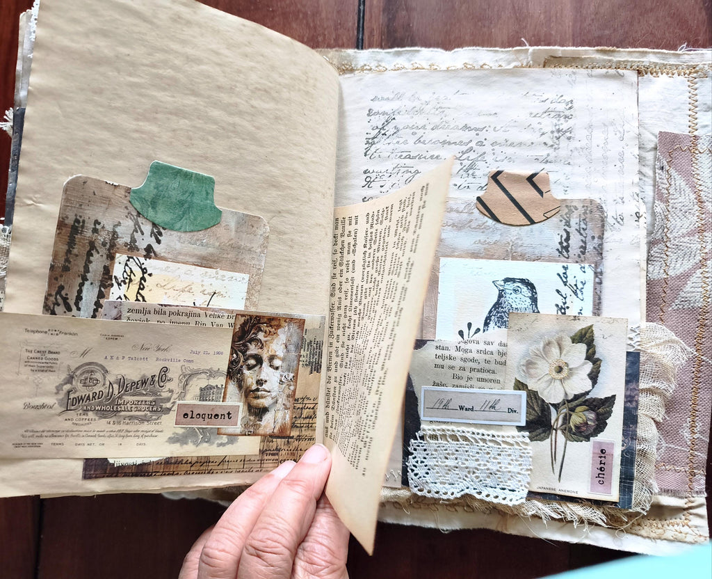 Junk Journal handmade art Vintage Style Art Book shabby chic