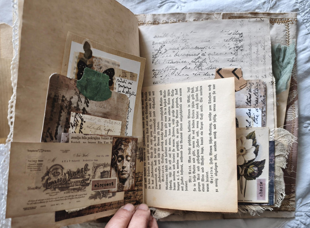 Junk Journal handmade art Vintage Style Art Book shabby chic