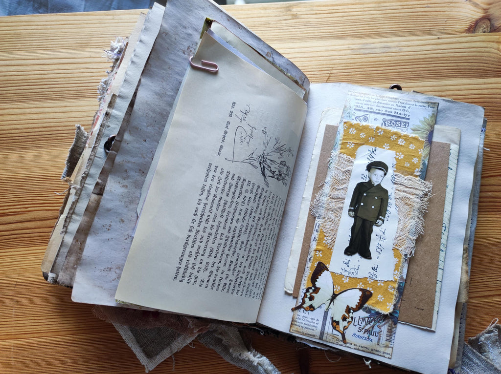 Handmade Linen and Lace Junk Journal: Vintage Style Art Book