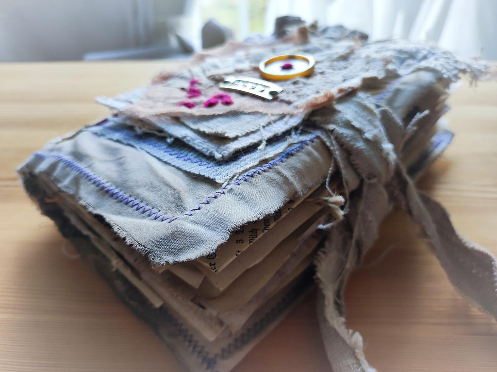 Handmade Linen and Lace Junk Journal: Vintage Style Art Book