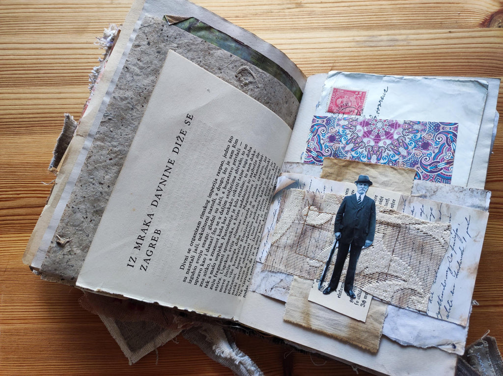 Handmade Linen and Lace Junk Journal: Vintage Style Art Book