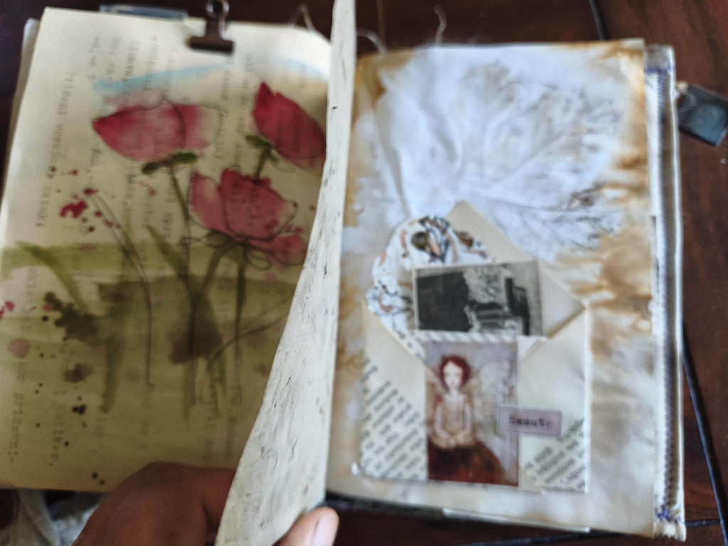 Handmade Linen and Lace Junk Journal: Vintage Style Art Book