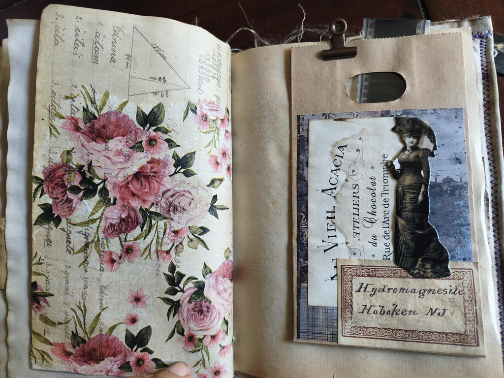 Handmade Linen and Lace Junk Journal: Vintage Style Art Book