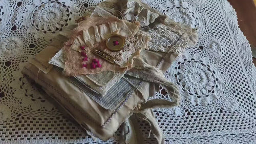Handmade Linen and Lace Junk Journal: Vintage Style Art Book